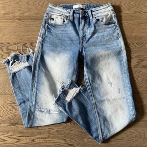 KanCan Frayed Distressed Hem Skinny Jeans